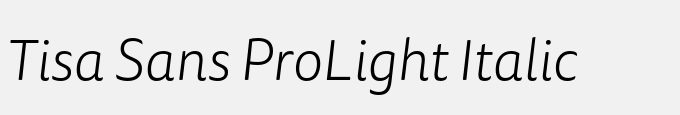 Tisa Sans Pro-Light Italic